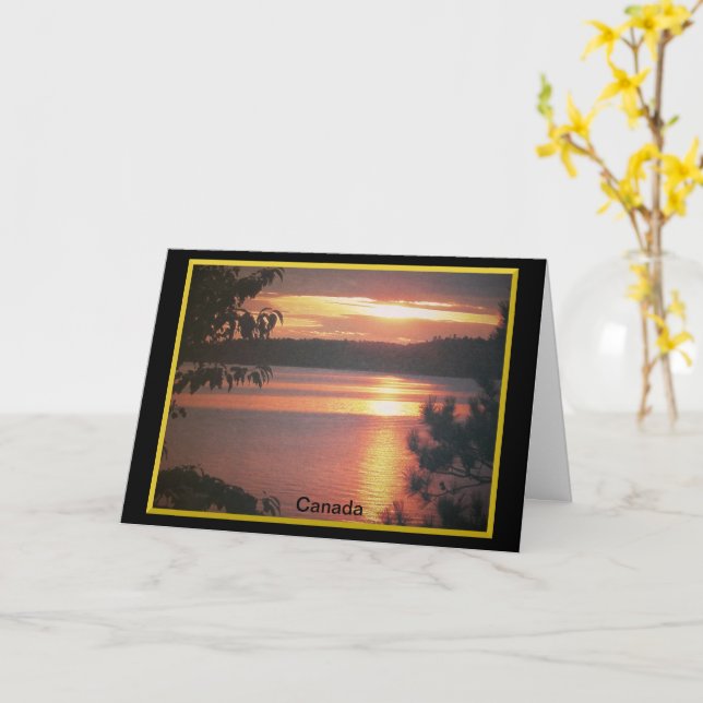 Sunset Grußkarte für jeden/jeden Anlass Karte (Gelbe Blume)