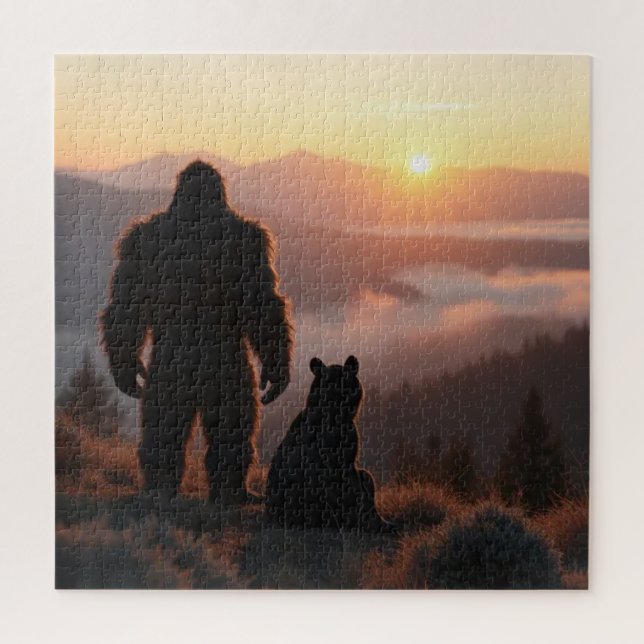 Sunset Guardians: Young Bigfoot & Cub  (Vertikal)