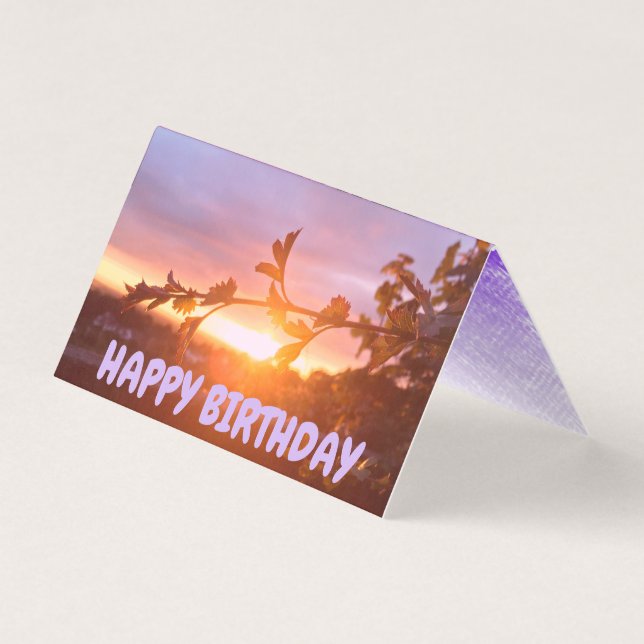 Sunset Happy Birthday Card 25 Pack (Vorderseite)