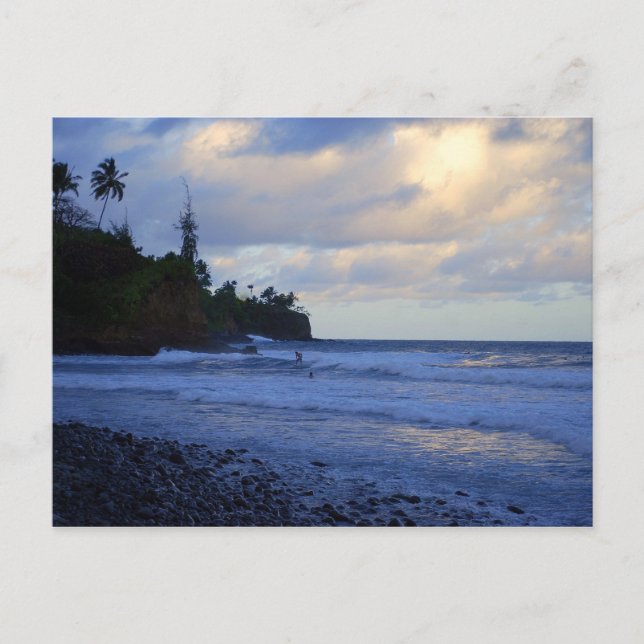 Sunset Hawaiian Surfer Postkarte (Vorderseite)