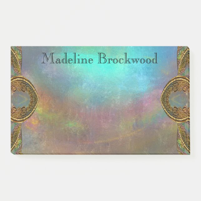 Sunset Haze Beautiful Monogram Post-it Klebezettel (Vorderseite)