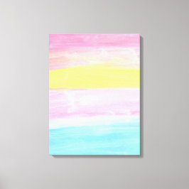 Sunset Horizon Wasserfarbe Abstrakt Leinwanddruck