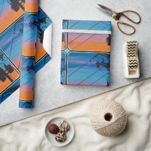 'Sunset Hum' Gemälde auf einem Geschenkpapier