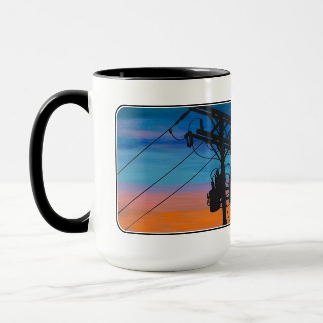 'Sunset Hum' Gemälde auf einem Tasse (Links)