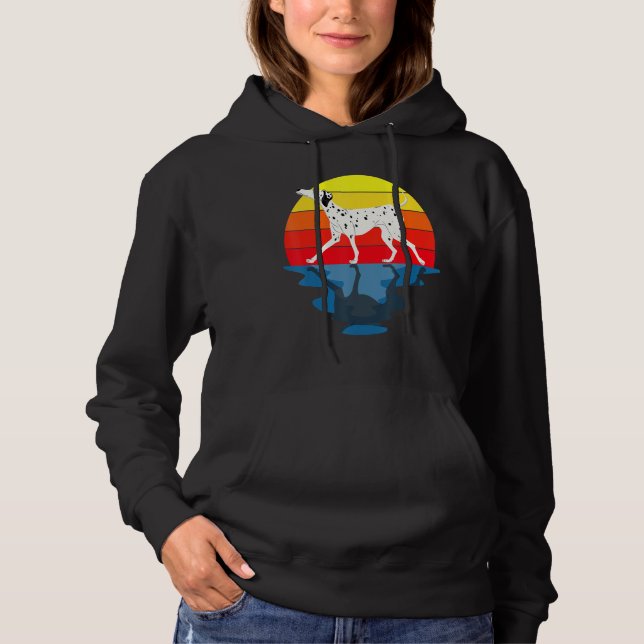 Sunset Hund Dalmatiner Hoodie (Vorderseite)