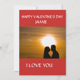 SUNSET I LIEBE YOU VALENTINE'S DAY CARD FEIERTAGSKARTE