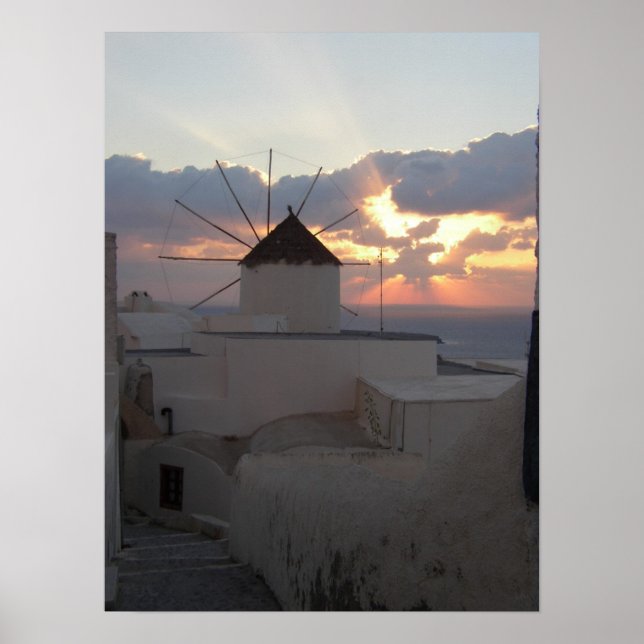 Sunset Ia Santorini Poster (Vorne)