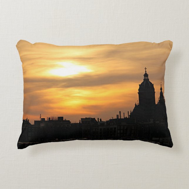 Sunset in Amsterdam Dekokissen (Vorderseite)