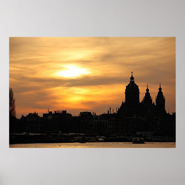 Sunset in Amsterdam Poster (Vorne)