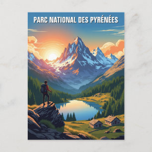 Sunset in Frankreich Pyrenäen Nationalpark Reisen Postkarte