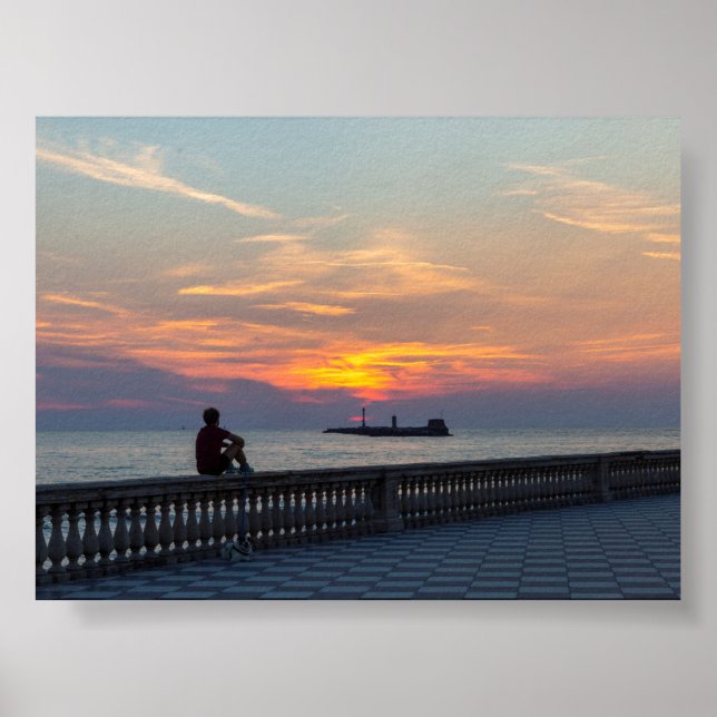 Sunset in Livorno Poster (Vorne)