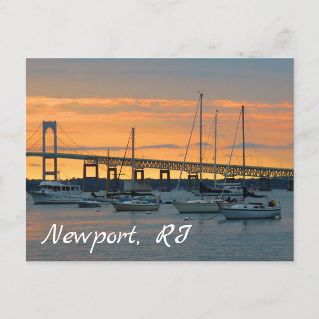 Sunset in Newport, Rhode Island Postkarte (Vorderseite)