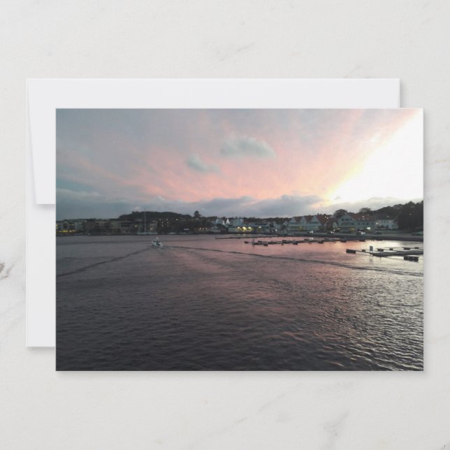 Sunset in Norwegen Grußkarte (Vorderseite)