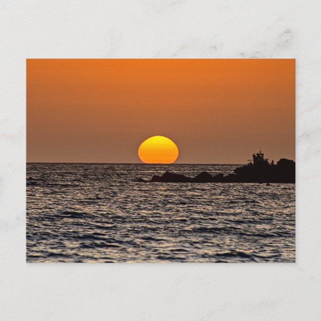 Sunset in Paphos, Zypern (2532) Postkarte (Vorderseite)