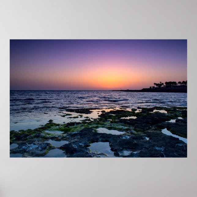 Sunset in Paphos, Zypern (2547) Poster (Vorne)