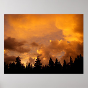 Sunset in the Sierras - Print Poster
