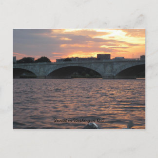 Sunset in Washington D.C carte postale