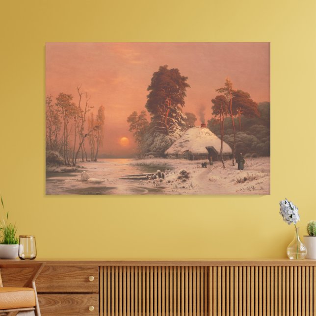  Sunset in winter  Leinwanddruck (Insitu (Wohnzimmer))