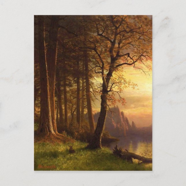 Sunset in Yosemite Postkarte (Vorderseite)