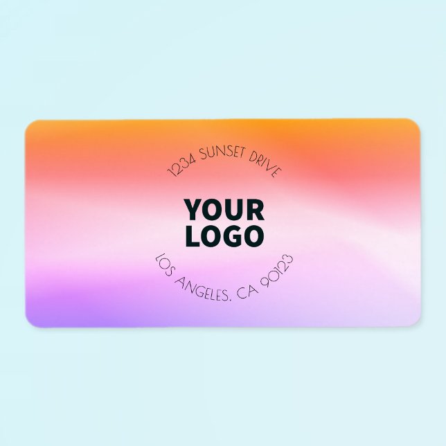 Sunset Inspiriert Ombre | Rücksendeadresse oder Pr Adressaufkleber (Von Creator hochgeladen)