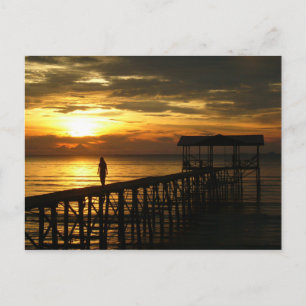 Sunset Jetty Postcard Postkarte