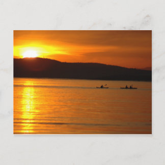 Sunset Kaykers Postcard Postkarte