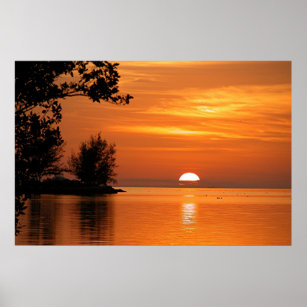 Sunset, Key West Poster