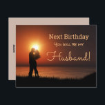 Sunset Kiss Happy Birthday Future Husband Feiertagskarte<br><div class="desc">Sunset Kiss Happy Birthday Future Husband Holiday Card.</div>