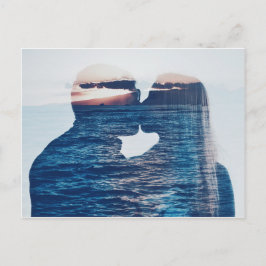 SUNSET KISS POSTCARD POSTKARTE