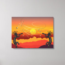 Sunset Kokopelli et toile de musique