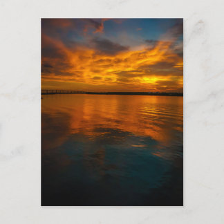Sunset Lake Charles Louisiana Postkarte