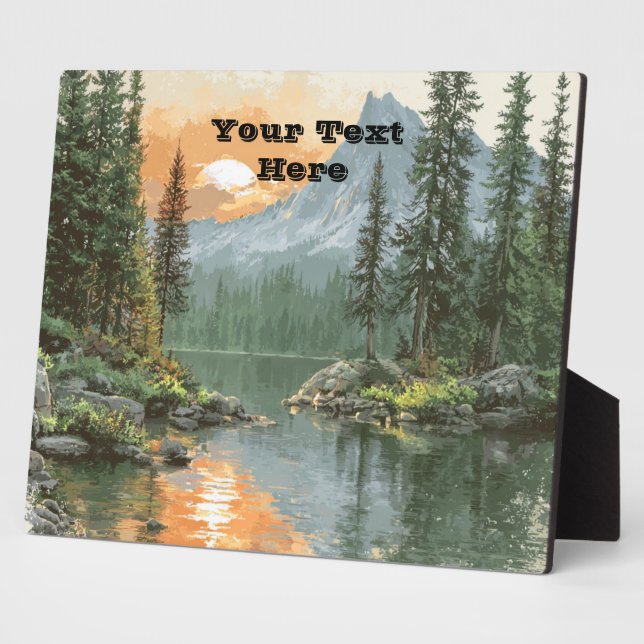 Sunset Lake Fotoplatte (Seite)