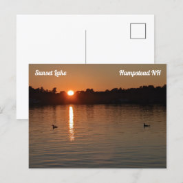 Sunset Lake Lounge bei Sunset Postcard Postkarte