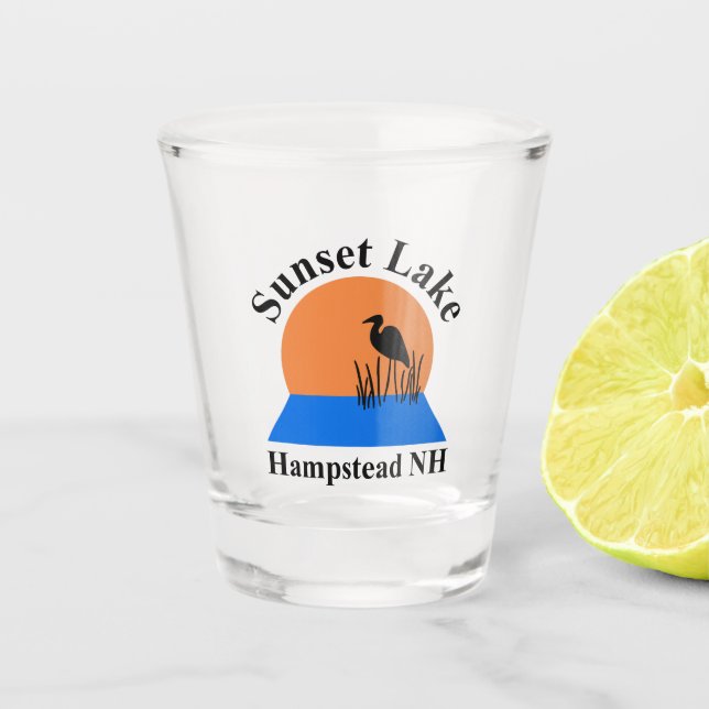 Sunset Lake Shot Glass Schnapsglas (Vorderseite)