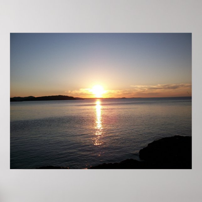 Sunset Lake Superior Marquette Foto Poster (Vorne)