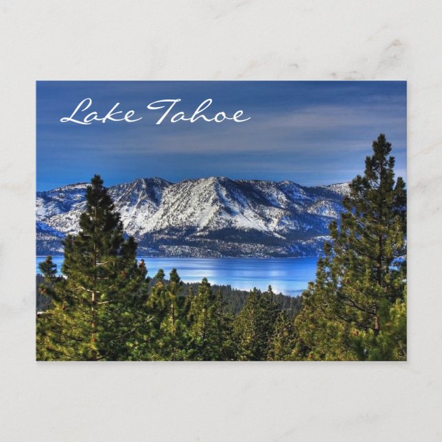 Sunset Lake Tahoe Nevada / California Postcard Postkarte (Vorderseite)