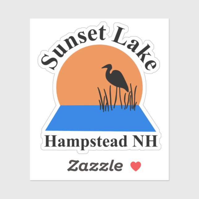 Sunset Lake Vinyl Decal Aufkleber (Blatt)
