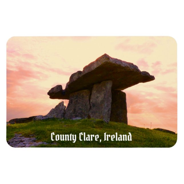 Sunset Landkreis Clare Dolmen Magnet (Horizontal)