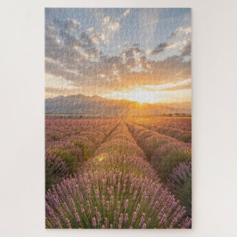 Sunset Lavender Field Jigsaw Puzzle