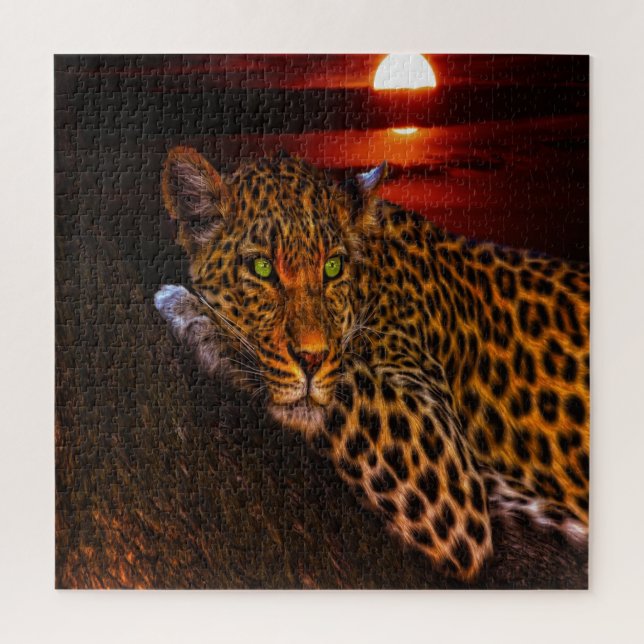 Sunset Leopard (Vertikal)