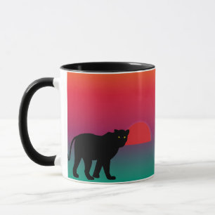 Sunset Leopard in der afrikanischen Tasse