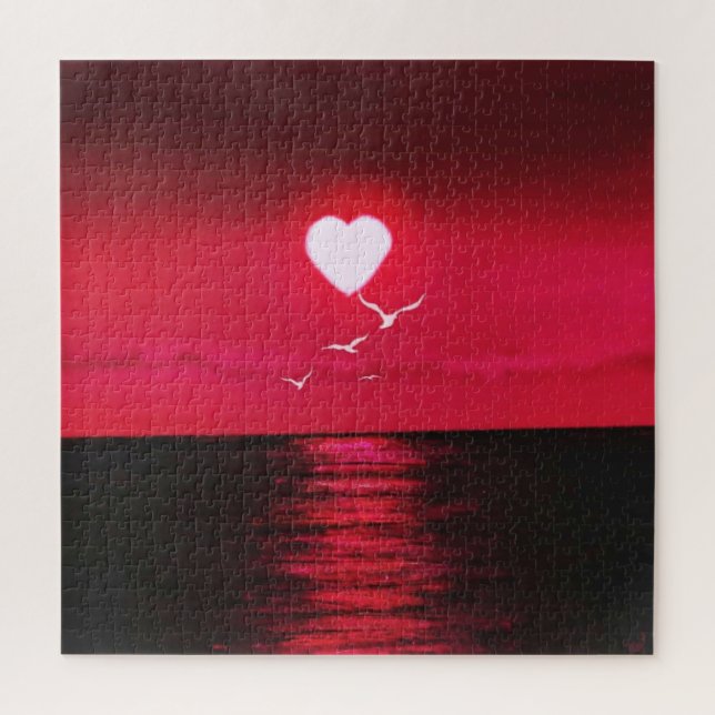 Sunset Liebe - Zeichnend Kunstsammlung (Vertikal)