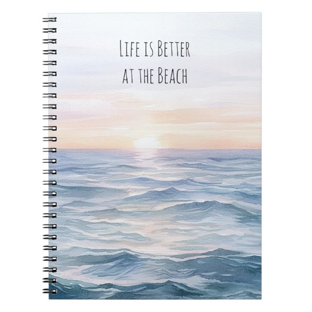 Sunset Life is Better at the Beach Notizblock (Vorderseite)