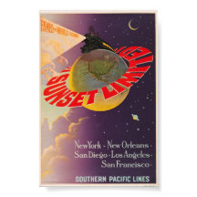 Sunset Limited Vintag Railway Poster