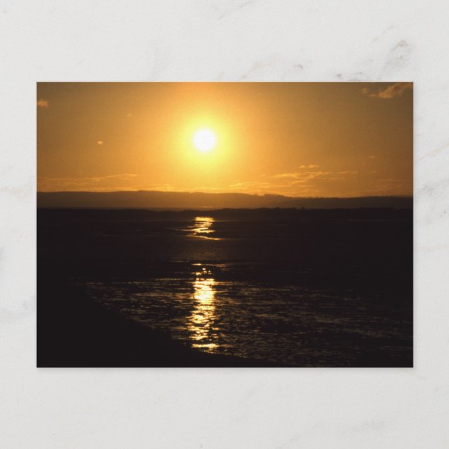 Sunset, Lindisfarne, England - Postcard Postkarte (Vorderseite)