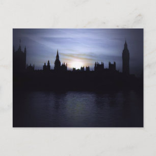 Sunset - London - Parlament - Big Ben Postcard Postkarte