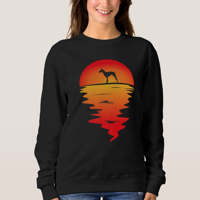 Sunset Manchester Terrier Dog Sweatshirt (Vorderseite)