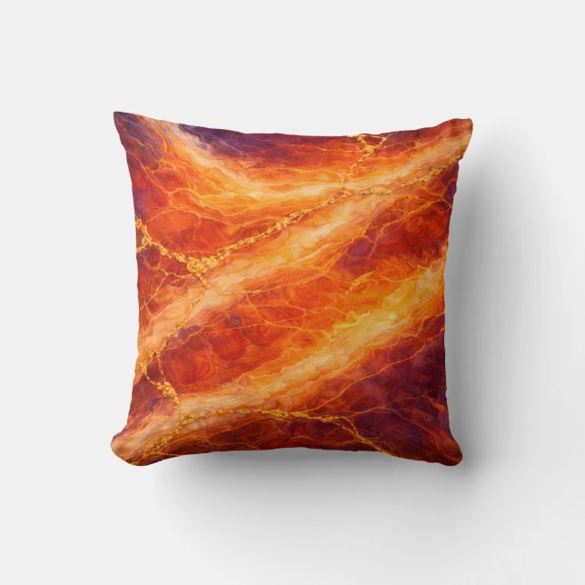 Sunset Marble with Gold Veining Kissen (Vorderseite)