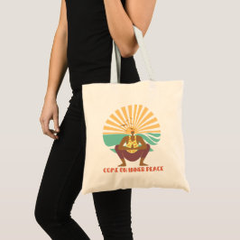 Sunset Meditation Fun Modern Yoga Tote Bag Tragetasche