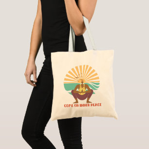 Sunset Meditation Fun Modern Yoga Tote Bag Tragetasche